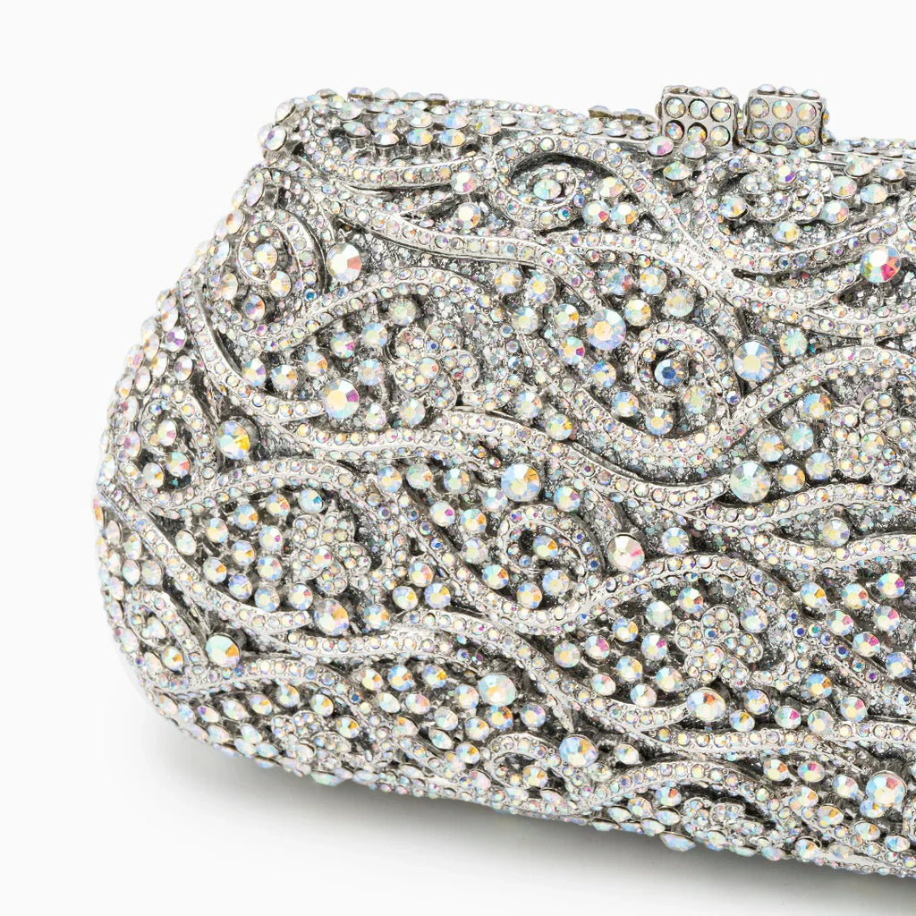 Vioraia (CS) Juliet Rhinestones Clutch Bag - Silver