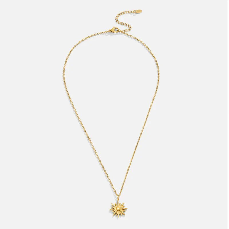 Vioraia Golden Sunburst Necklace