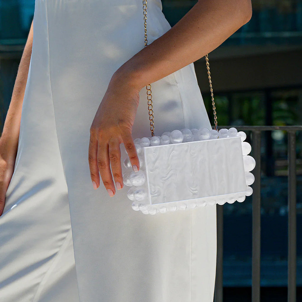 Vioraia Acrylic Cloud Clutch Bag