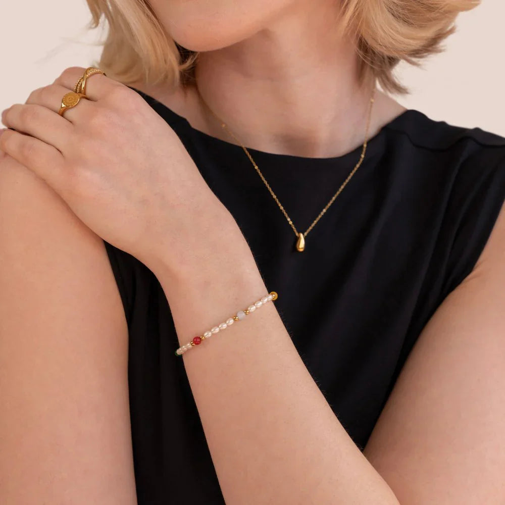 Vioraia Orelia Pearl & Bead Bracelet