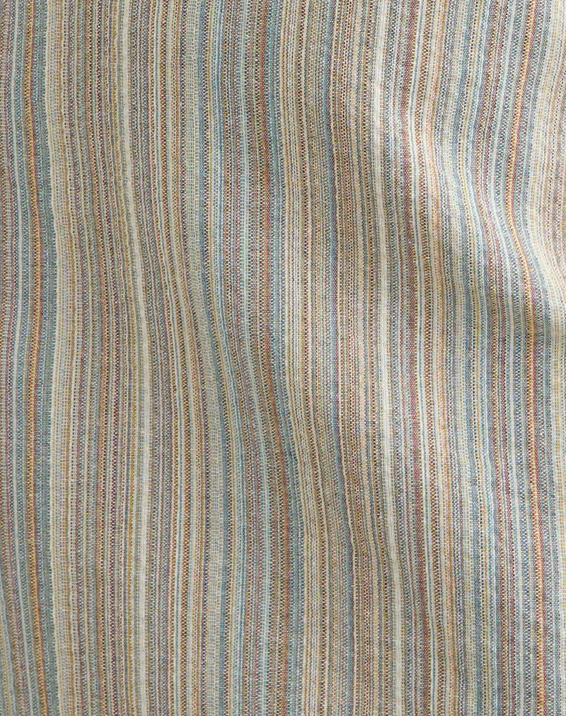 Jioner Mini Dress in Stripe Yellow with Lining