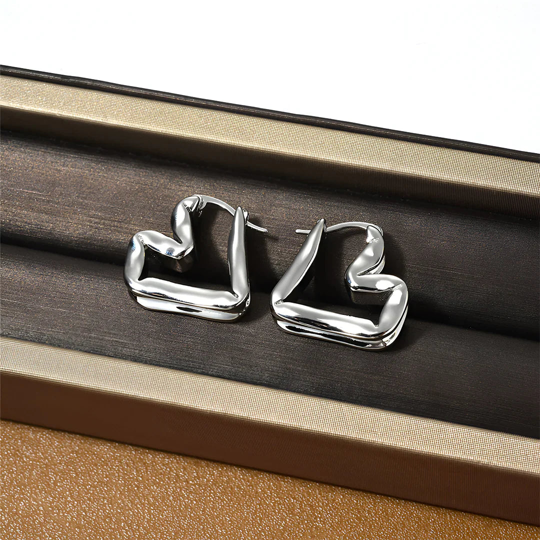 Vioraia Lina Abstract Hoop Earrings