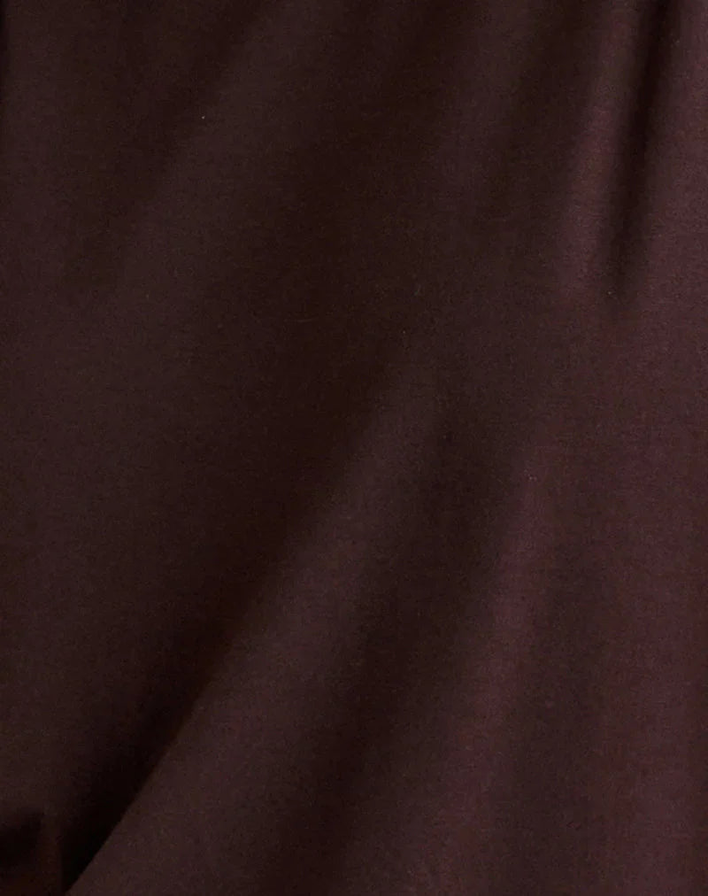 Sybe Long Sleeve Mini Dress in Bitter Chocolate