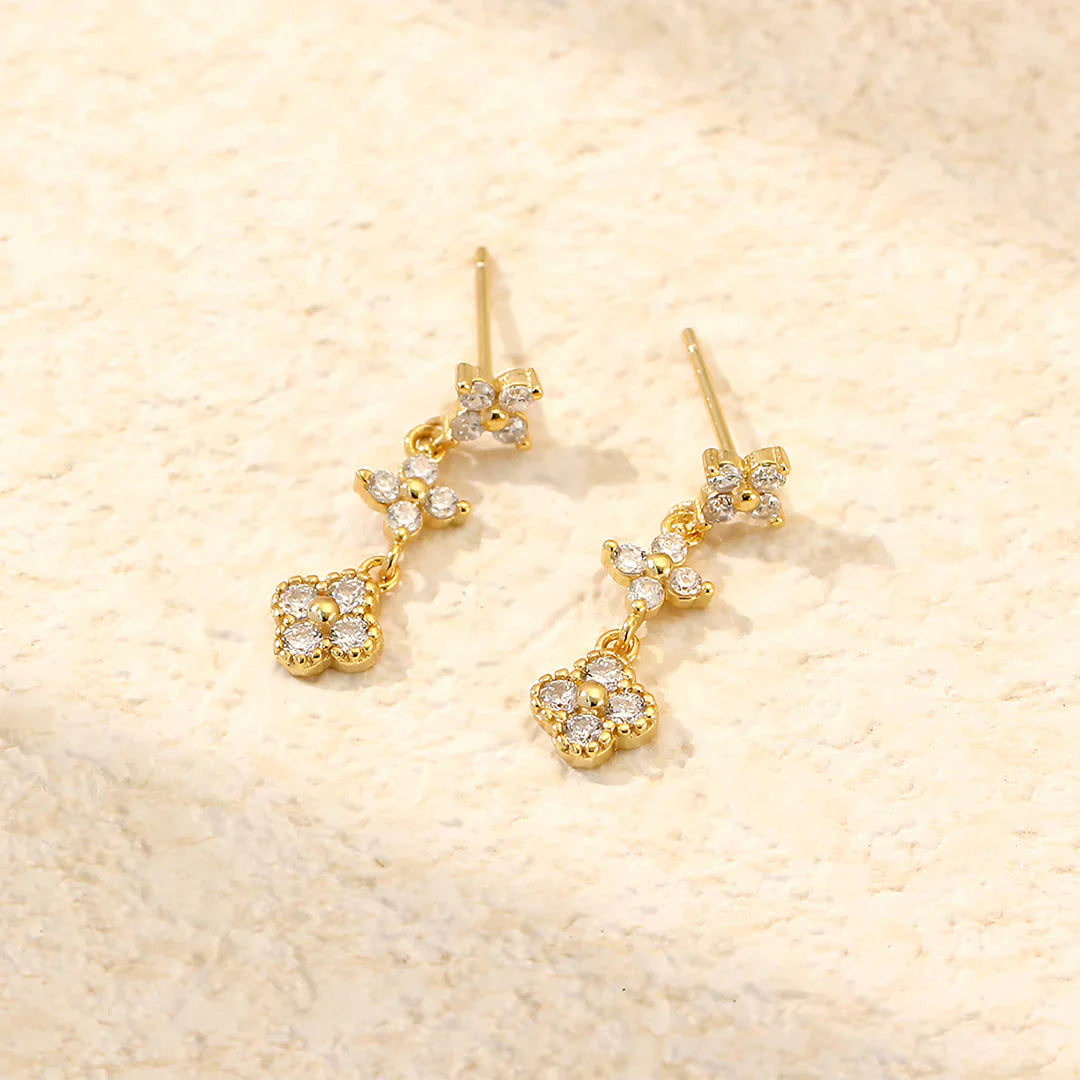 Vioraia Evelyn Crystal Bloom Earrings