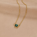 Vioraia Monica Green Emerald Necklace