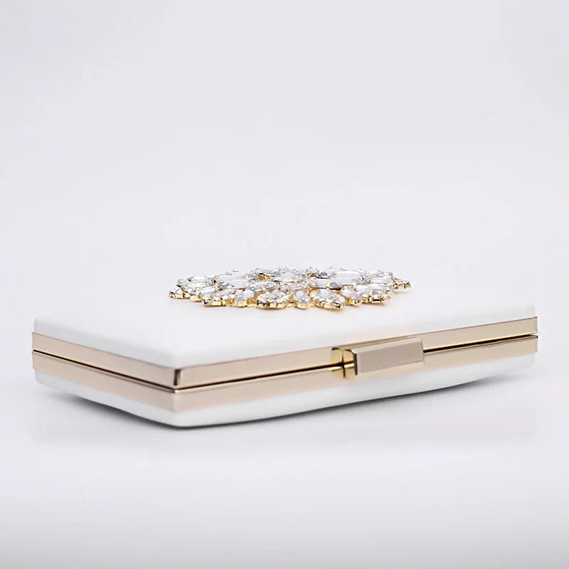 Vioraia Jennifer Diamond Studded Evening Clutch Bag