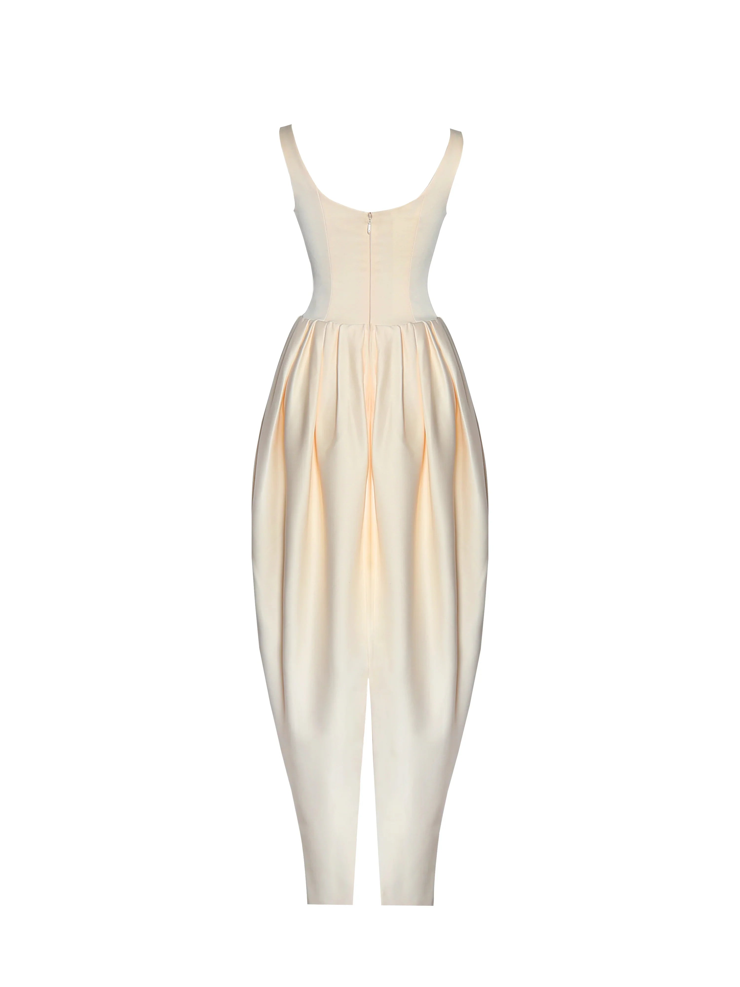 Udana Butter Yellow Drop Waist Tulip Gown