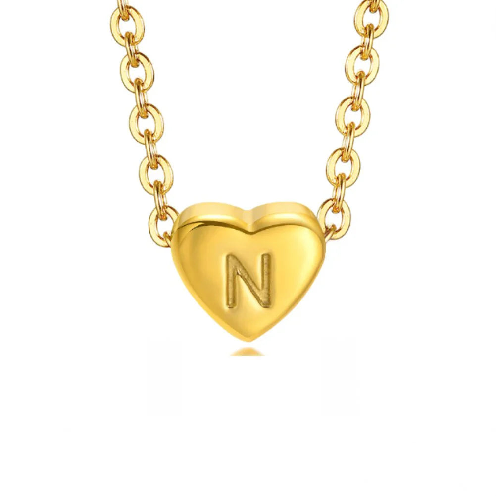 Vioraia Letter Heart Necklace