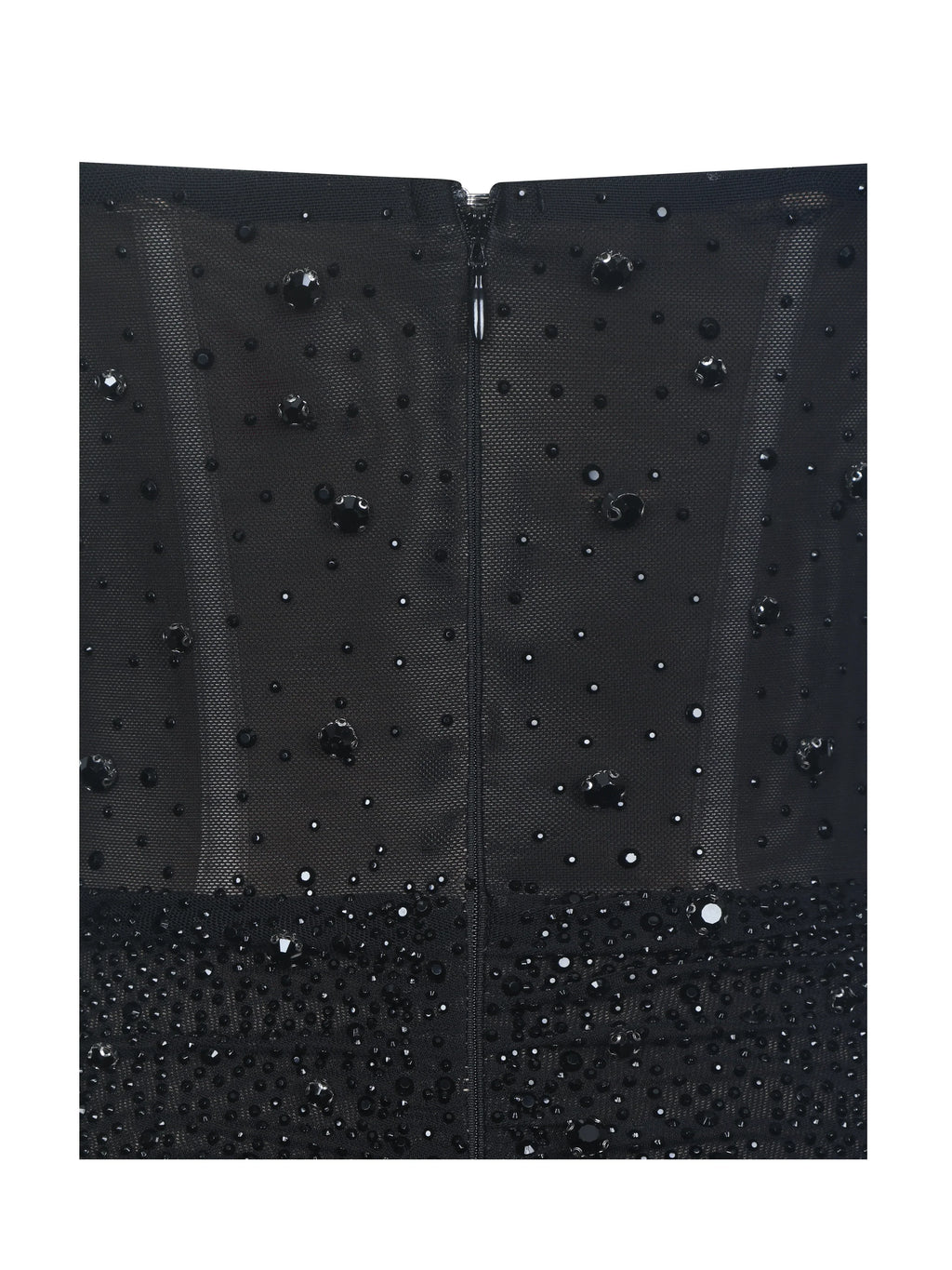 Fatima Black Crystal Sleeveless Corset Mermaid Maxi Dress