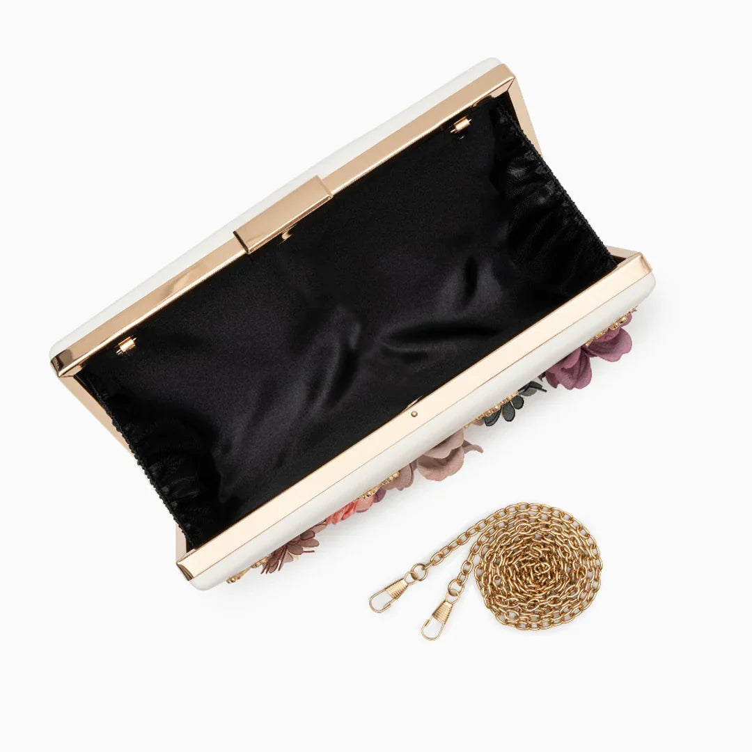 Vioraia Juliet Flower Clutch Bag