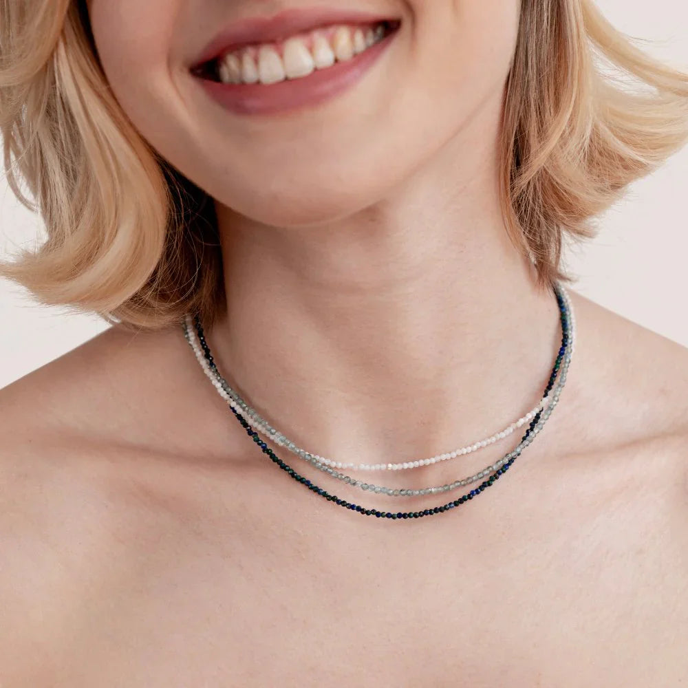 Vioraia Moonstone Beaded Necklace