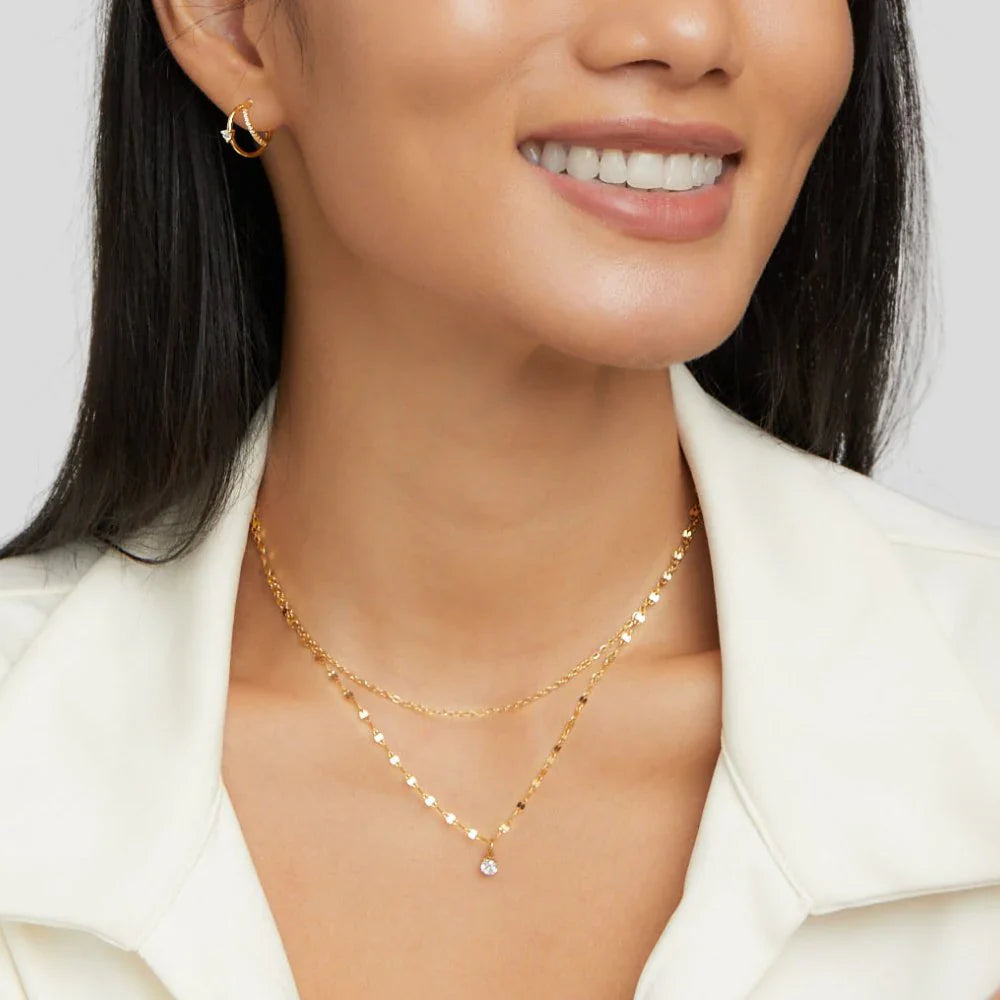 Vioraia Piya Crystal Layered Necklace