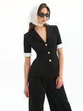 Aleena Short Sleeve Business Casual Blazer