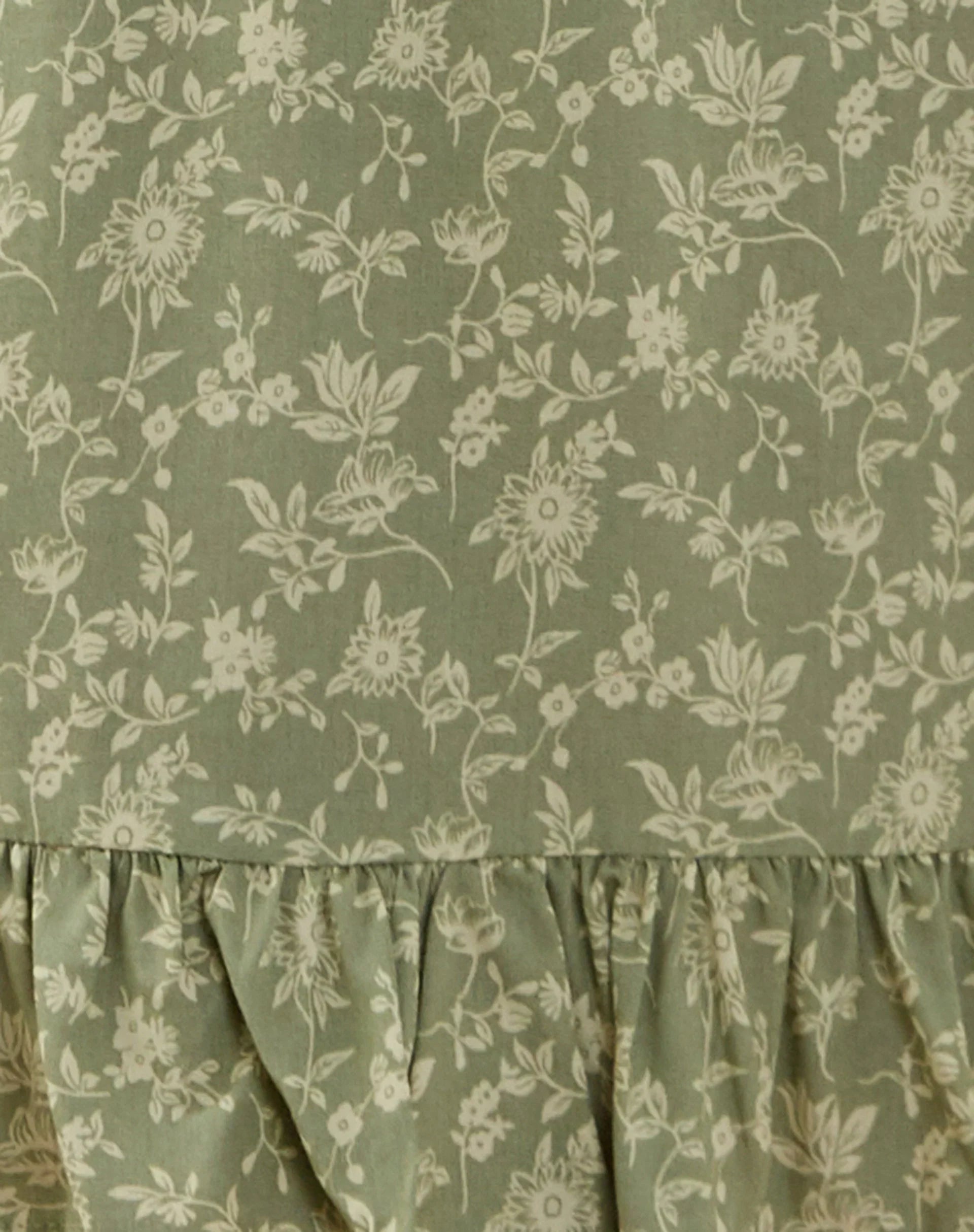 Carole Mini Dress in Ditsy Floral Green