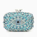 Vioraia Crystal Evil Eye Clutch Bag - Sky Blue