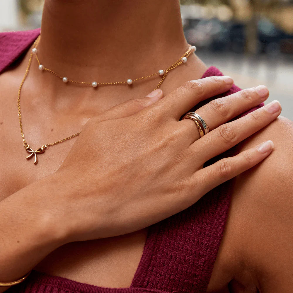 Vioraia Elena Three-Toned Loop Ring