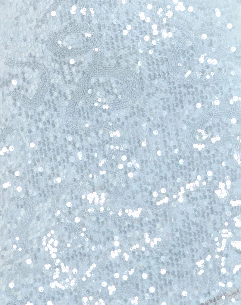 Taruri Mini Dress in Sequin Blue