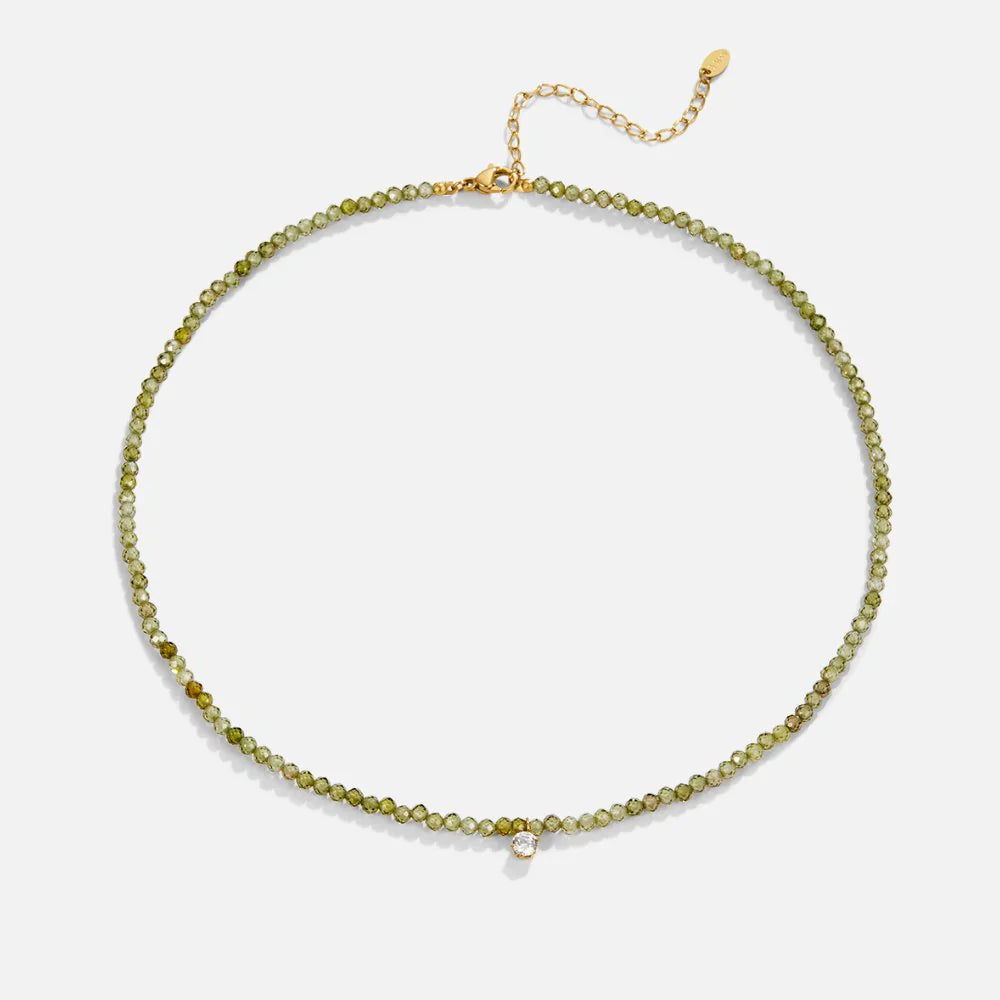 Vioraia Green Peridot Bead Necklace