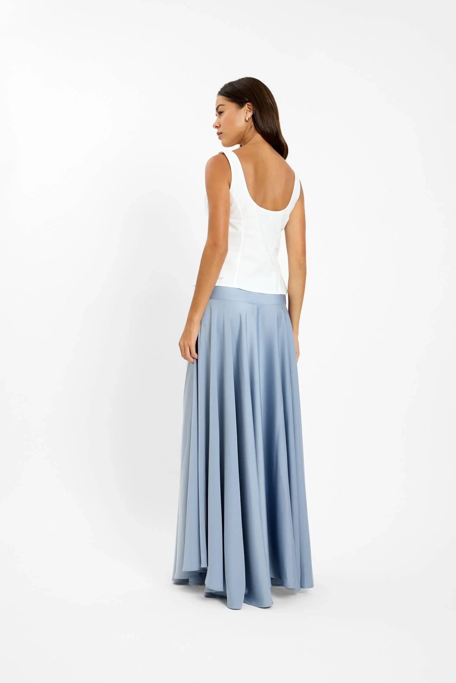 Pre-order: Basque Full Skirt | Ice Blue