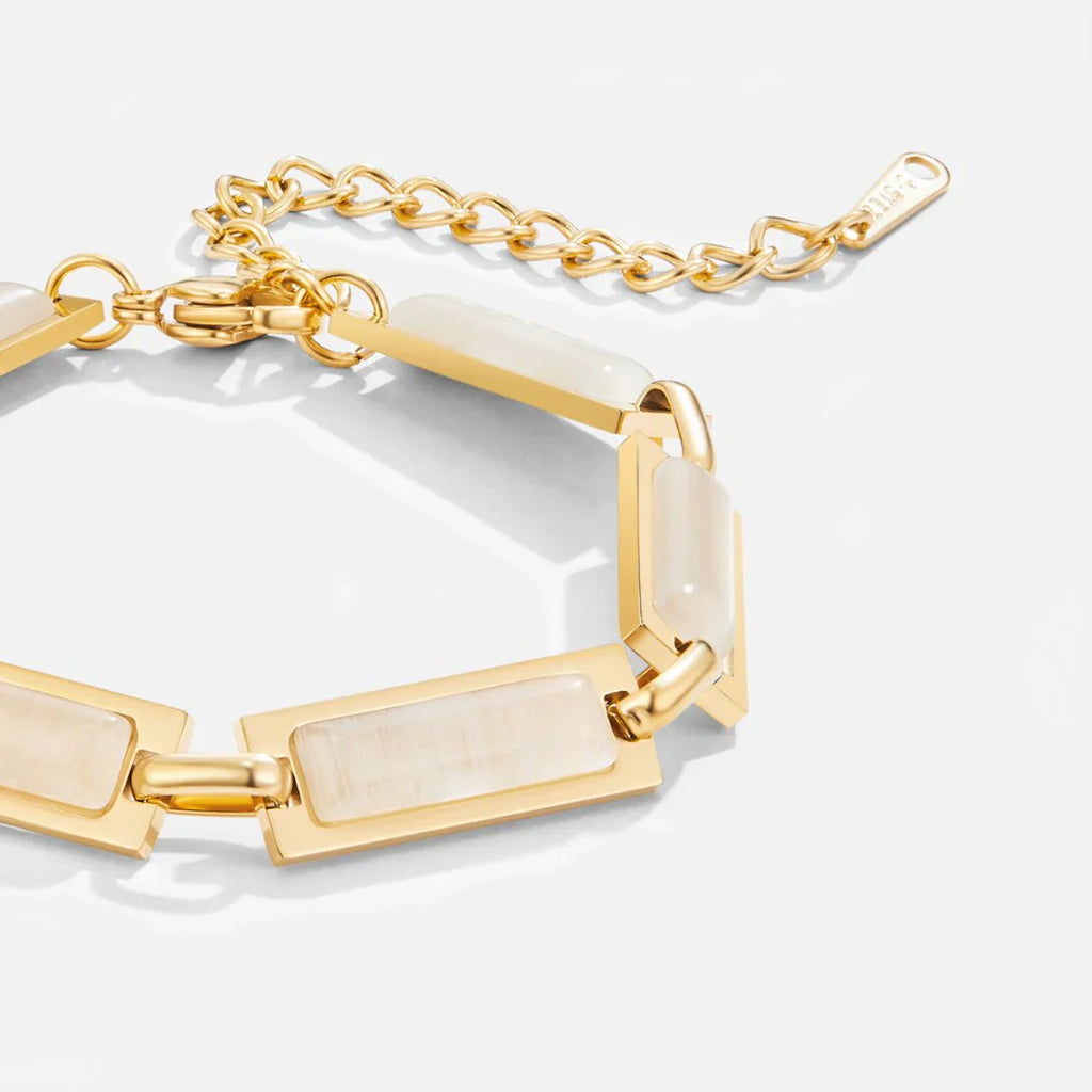 Vioraia Opal Gold Baguette Bracelet