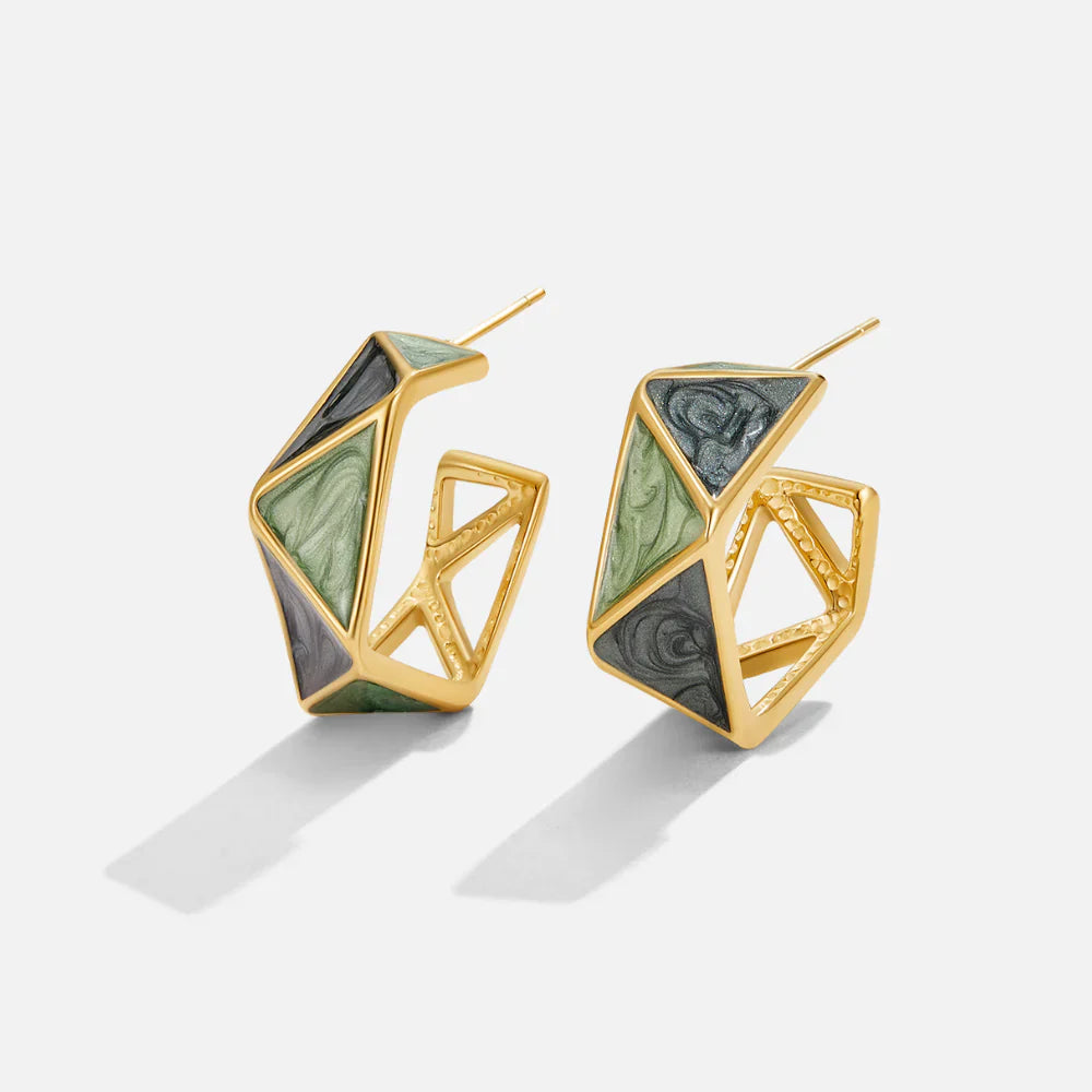 Vioraia Green Atlantis Hoop Earrings