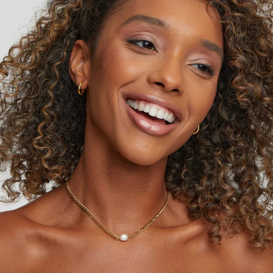 Vioraia Madison Gold Hoop Earrings