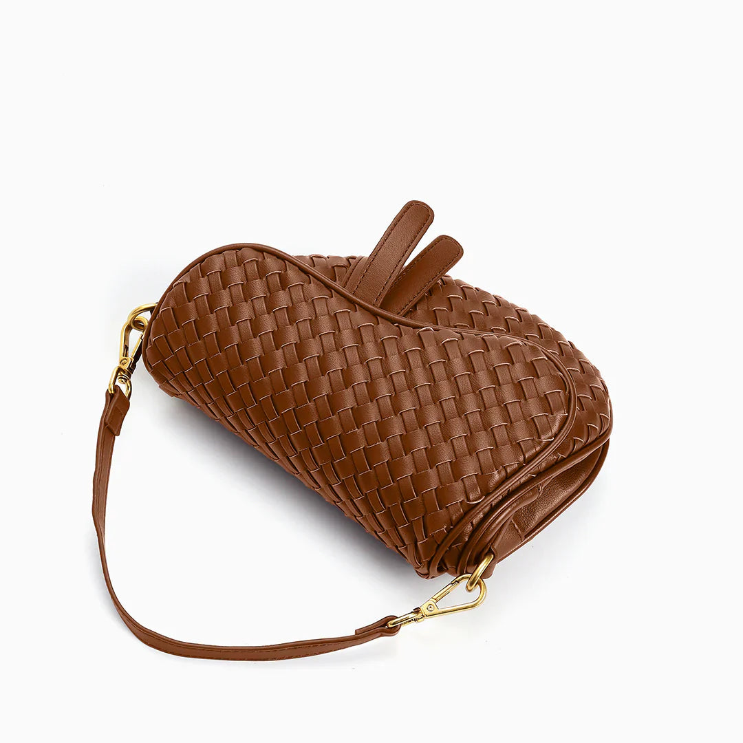 Vioraia Madelyn Woven Saddle Bag
