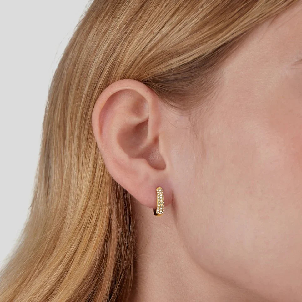 Vioraia Lily Crystal Hoop Earrings