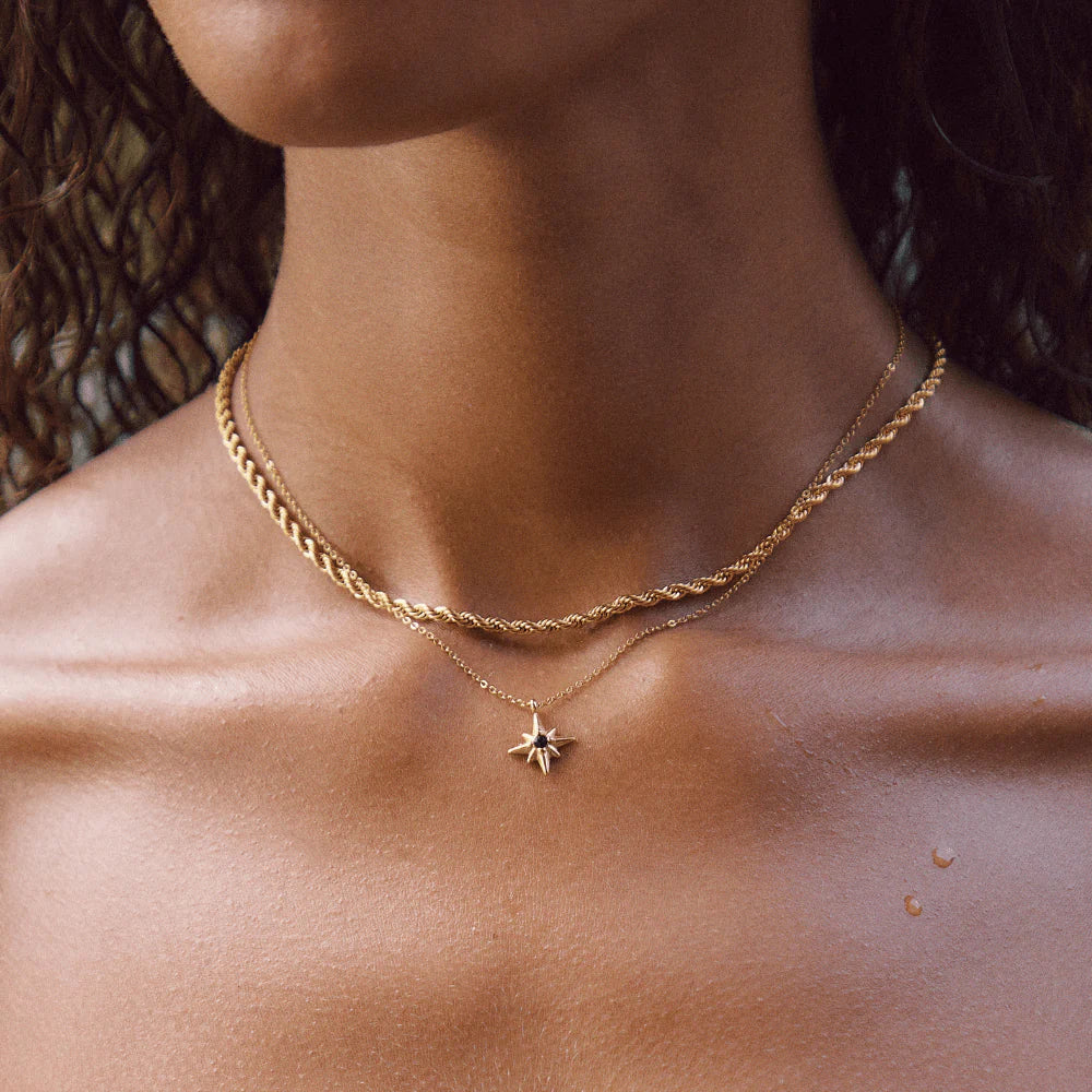 Vioraia Guiding Star Emerald Crystal Necklace