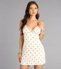 Daydream Drama Polka Dot Satin Mini Dress
