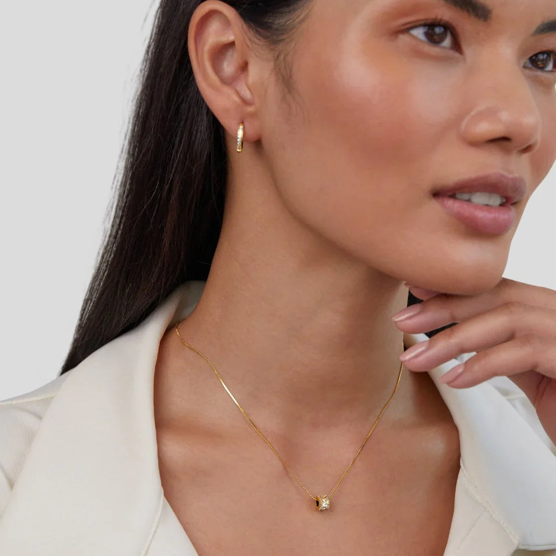 Vioraia Gigi Crystal 18K Gold Necklace