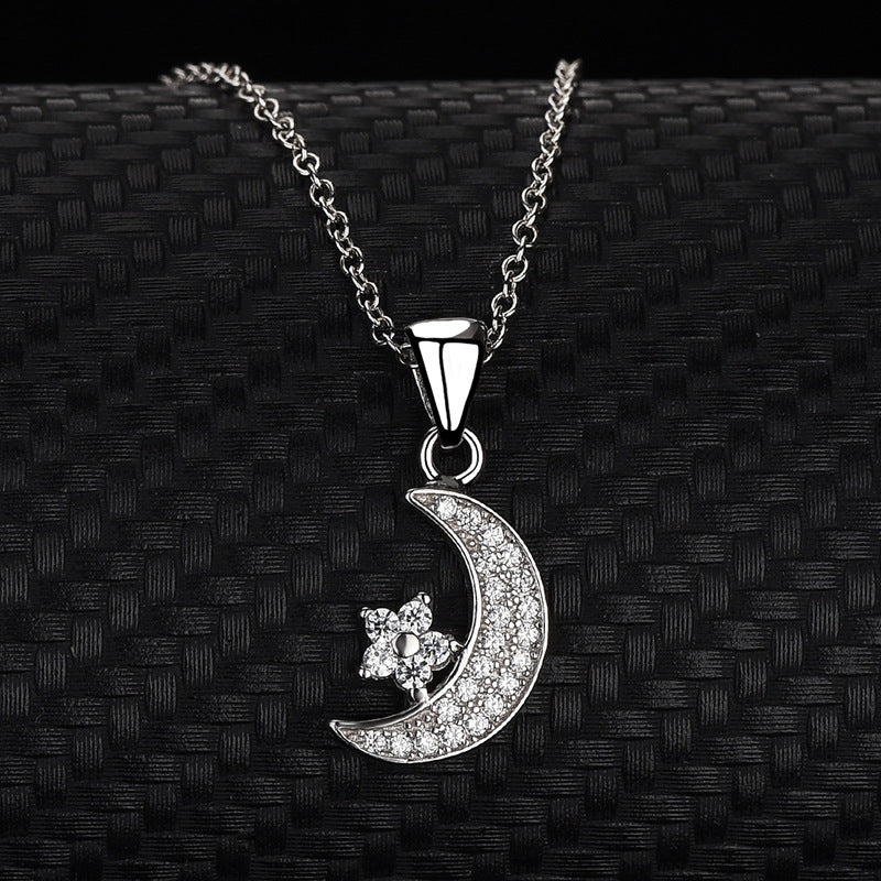 Vioraia Crescent Moon And Star Necklace