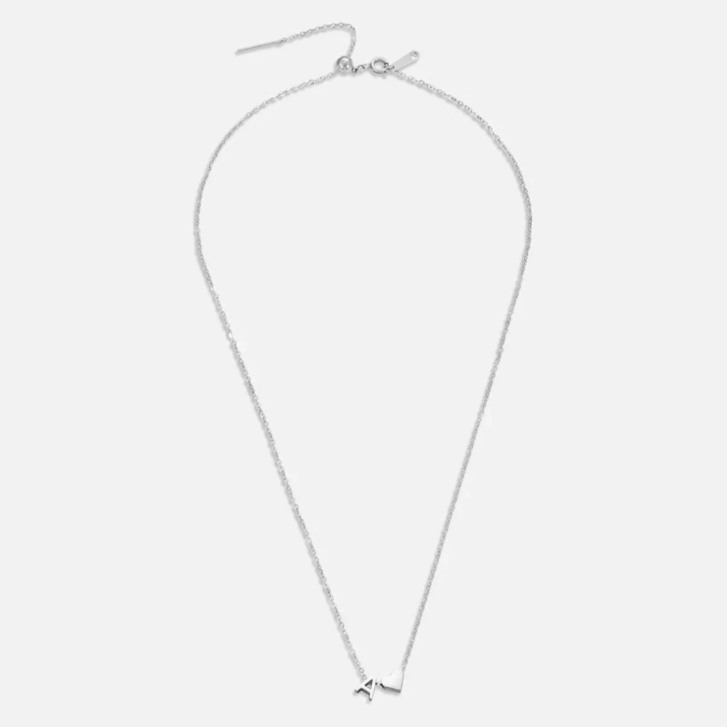 Vioraia Forever Love & Letter Silver Necklace