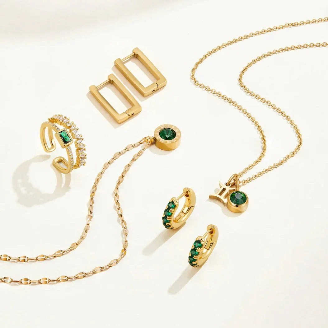 Vioraia Green Crystal Athena Necklace