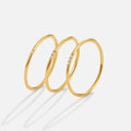 Vioraia Eula Gold & Crystal Band Ring Set