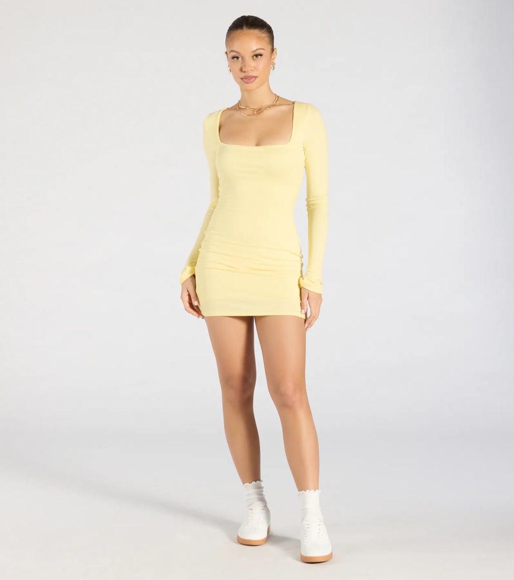 Remarkable Allure Long Sleeve Mini Dress