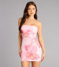 Sweet At First Sight Floral Sequin Mini Dress