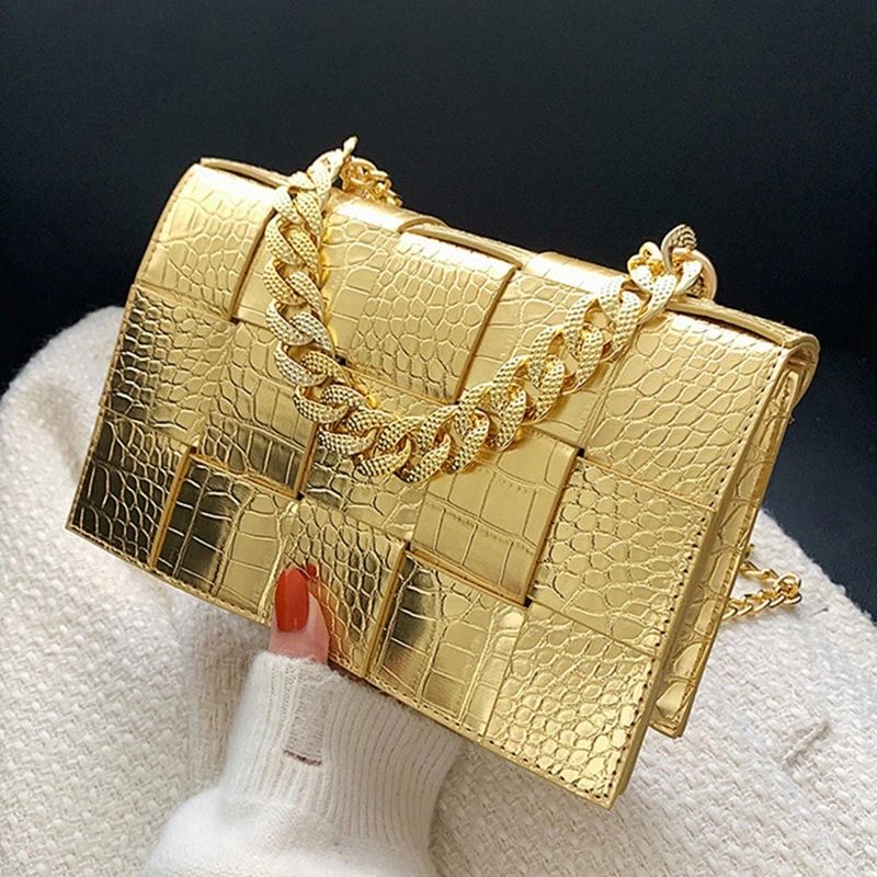 Vioraia Crocodile Pattern Crossbody Bag