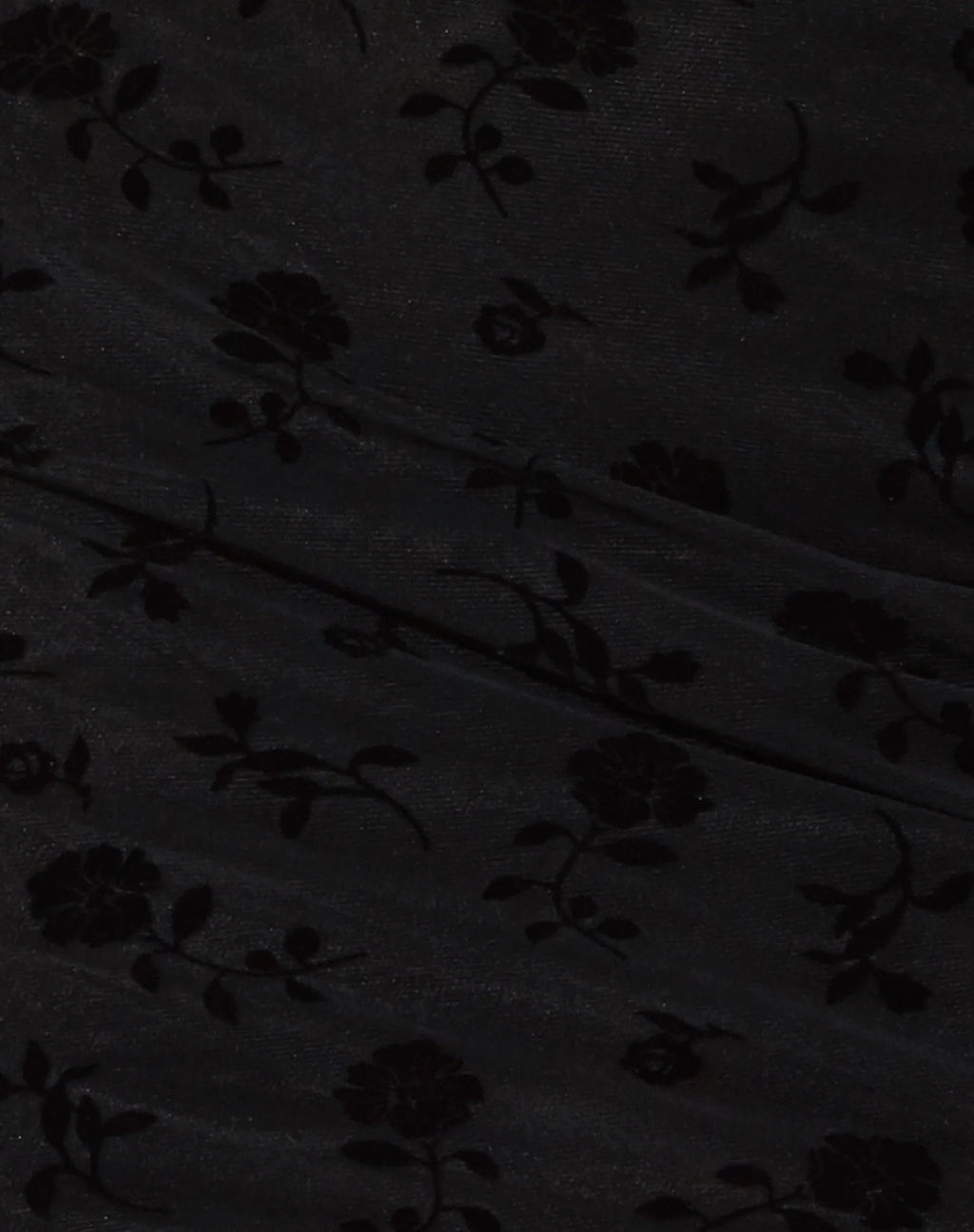Yala Mini Dress in Black Floral Flock