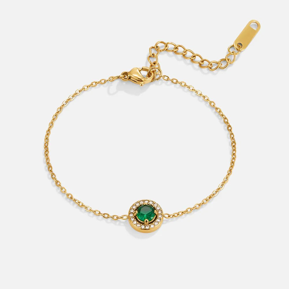 Vioraia Green Emerald Crystal Bracelet