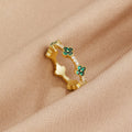 Vioraia Four Leaf Clover Crystal Ring