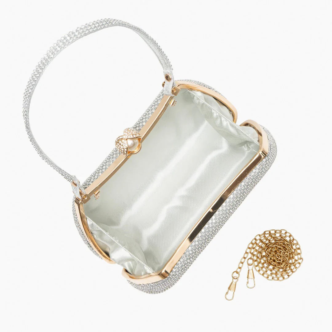 Vioraia Vintage Rhinestones Glitter Handbag