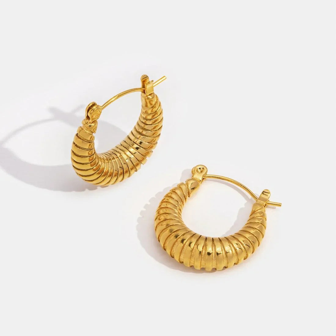 Vioraia Golden Mia Croissant Hoop Earrings