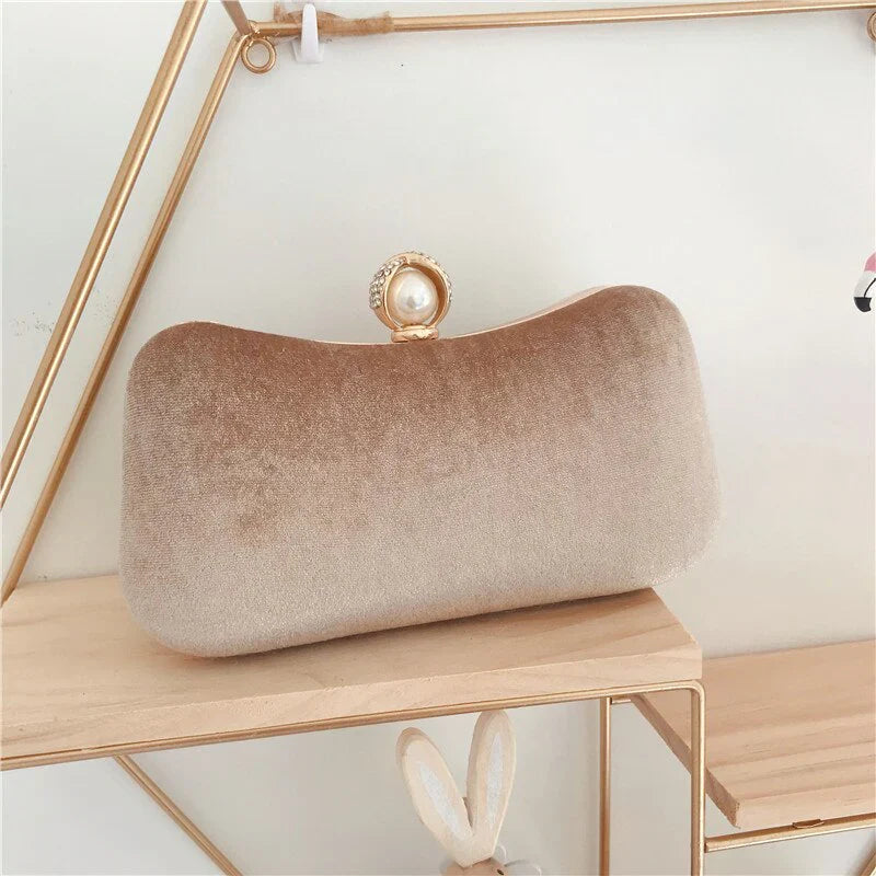Vioraia Megan Velvet Clutch Bag