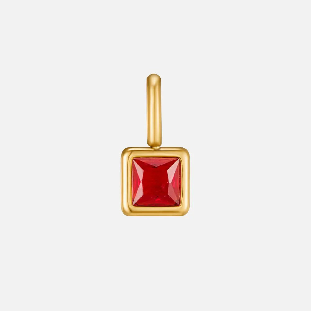Vioraia Square Pendant Birthstone Necklace