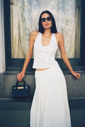 Tank Top Mesh | White Sequin