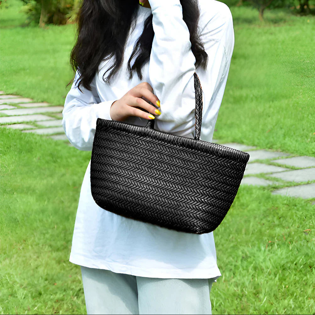 Vioraia Brie Woven Handbag