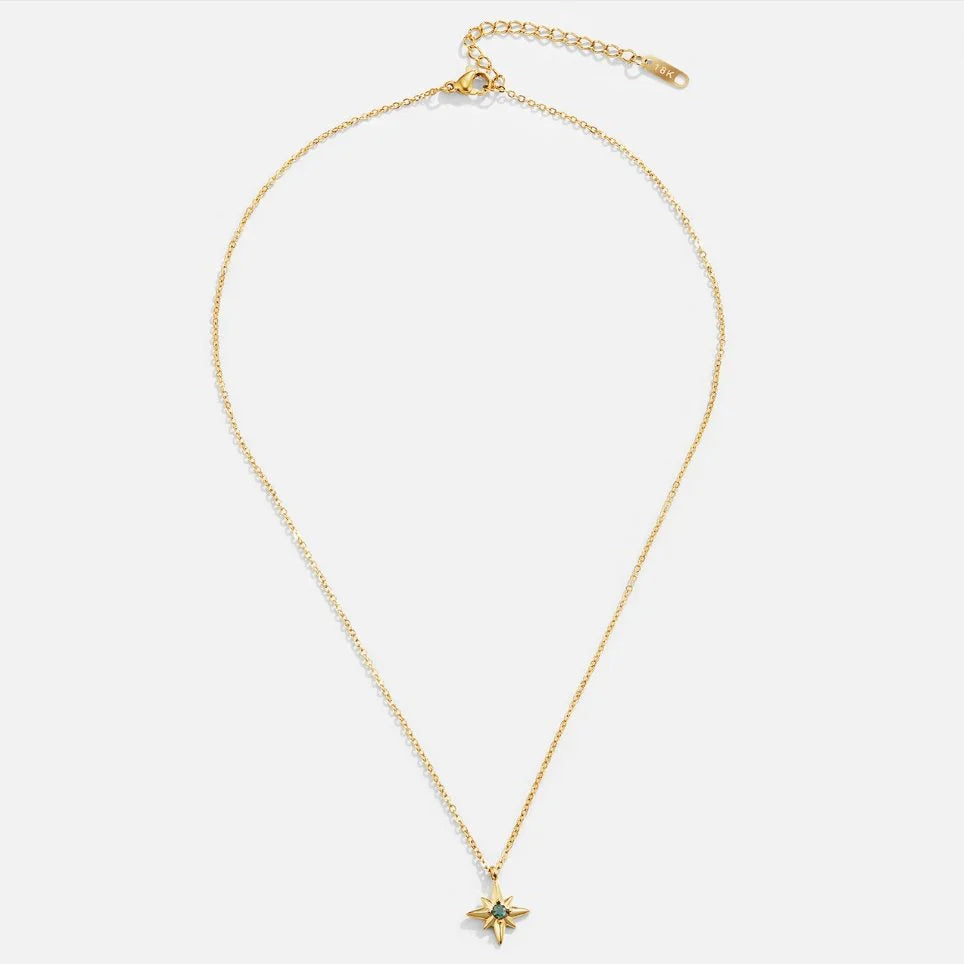 Vioraia Guiding Star Emerald Crystal Necklace