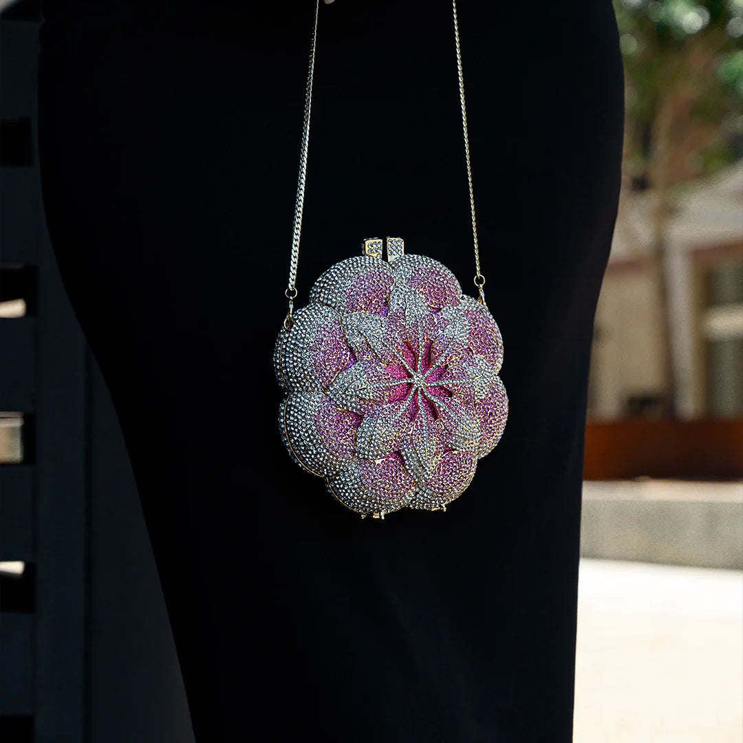 Vioraia Jeline Flower Clutch Bag