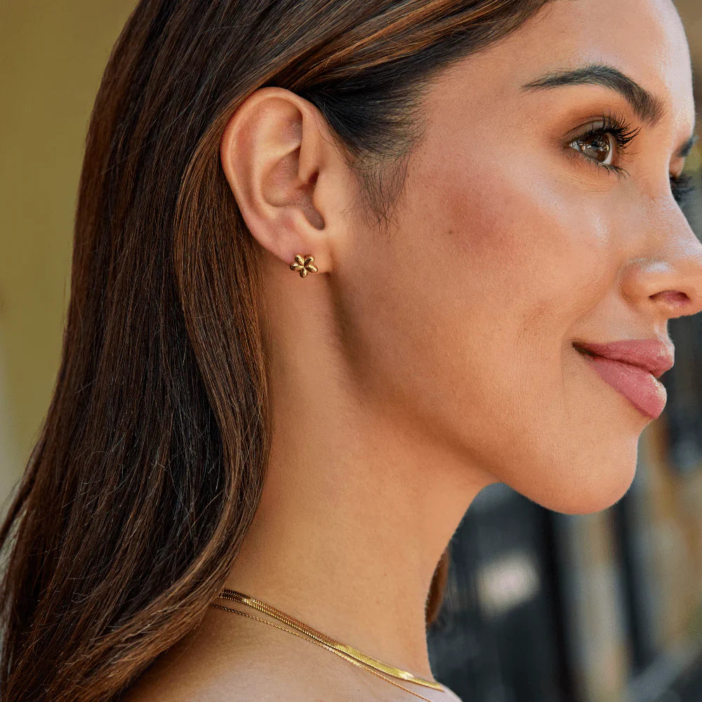 Vioraia Flower Balloon Stud Earrings